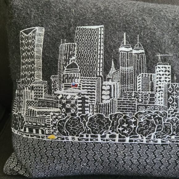 BEYOND CUSHIONS‎ Atlanta Georgia Chattahoochee River Night Skyline Lumbar Pillow - Picture 5 of 16